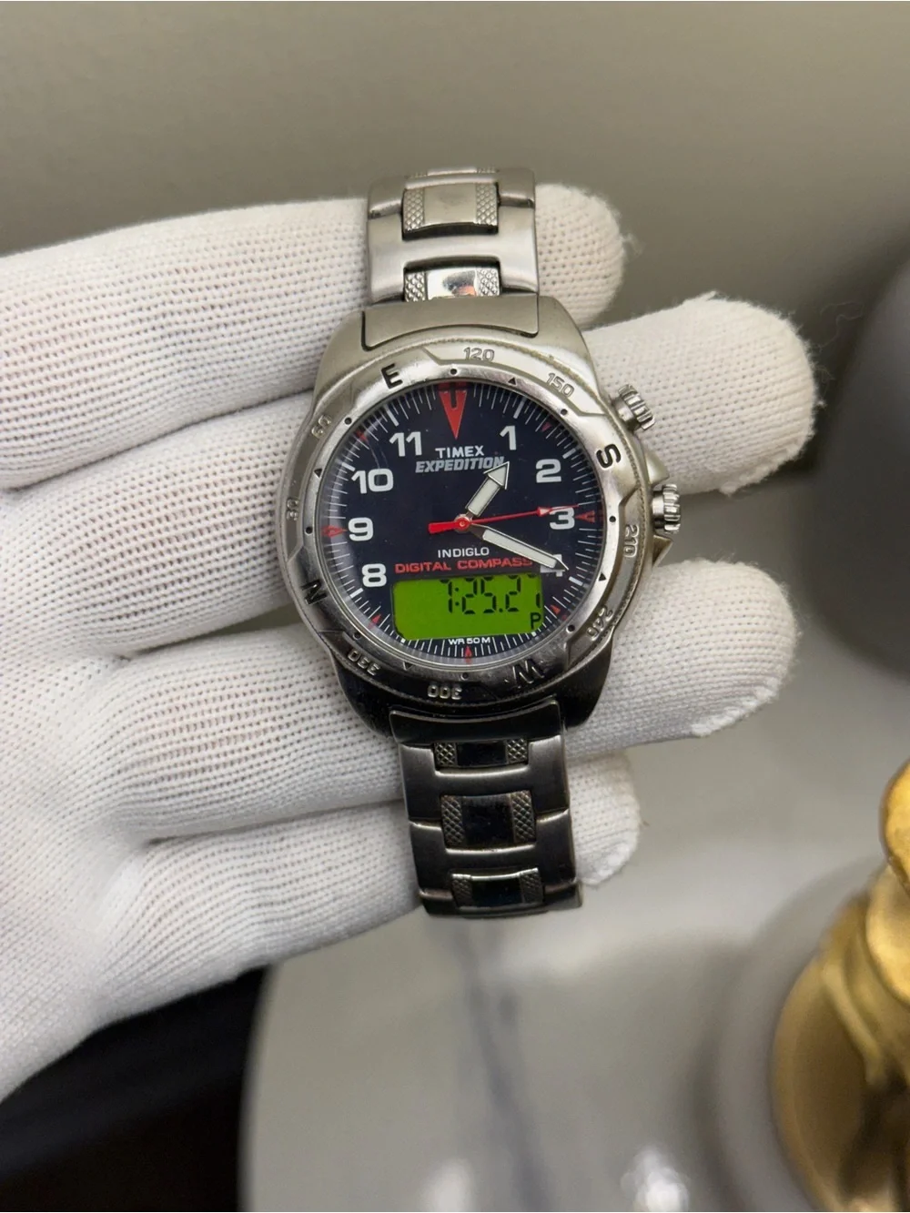 Timex Expedition Men's Stainless Steel Analog-Digital Watch rare find